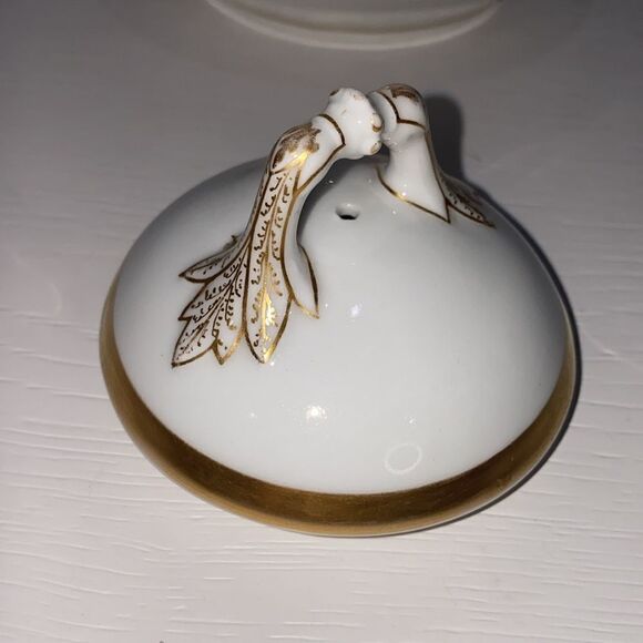 Haviland Limoge Antique Coffee Tea Pot Wedding Ring Pattern 9.25" H x 9" Width - Picture 8 of 13